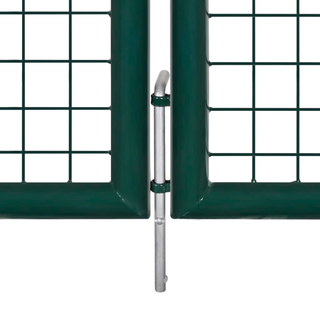 Fence Gate Steel 306x150 cm Green - Giant Lobelia