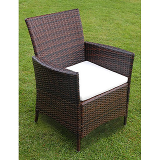 vidaXL 9 Piece Outdoor Dining Set with Cushions Poly Rattan Brown - Giant Lobelia