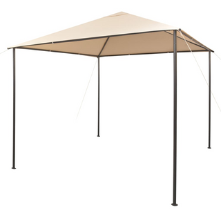 Gazebo Pavilion Tent Canopy 3x3 m Steel Beige - Giant Lobelia