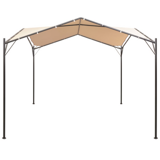 Gazebo Pavilion Tent Canopy 4x4 m Steel Beige - Giant Lobelia