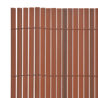 Double-Sided Garden Fence PVC 90x500 cm Brown - Giant Lobelia