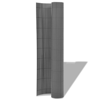 vidaXL Double-Sided Garden Fence PVC 90x500 cm Grey - Giant Lobelia