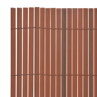 Double-Sided Garden Fence PVC 90x300 cm Brown - Giant Lobelia