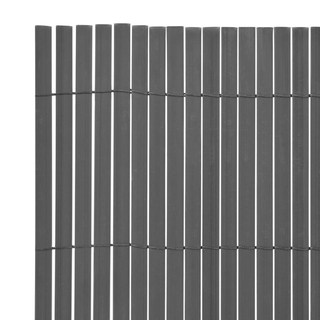 Double-Sided Garden Fence PVC 90x300 cm Grey - Giant Lobelia