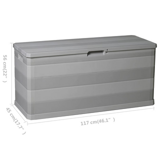 vidaXL Garden Storage Box Grey 117x45x56 cm - Giant Lobelia