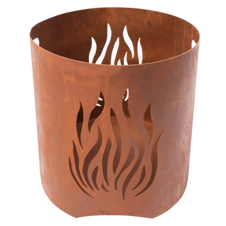 RedFire Handmade Garden Fireplace Kiruna Rust Steel - Giant Lobelia