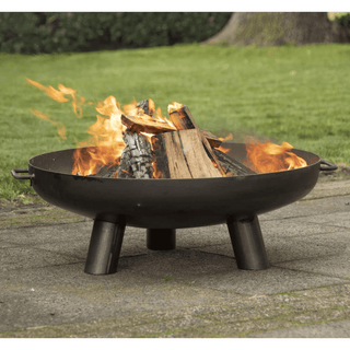 Esschert Design Fire Bowl 70 cm Steel - Perfect Outdoor Fireplace for Illumination and Warmth - Giant Lobelia