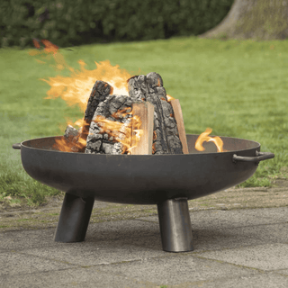 Esschert Design Fire Bowl 60 cm Steel - Outdoor Decorative Fire Pit - Giant Lobelia