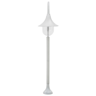 vidaXL Garden Post Light E27 120 cm Aluminium White - Giant Lobelia