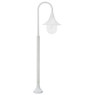 vidaXL Garden Post Light E27 120 cm Aluminium White - Giant Lobelia