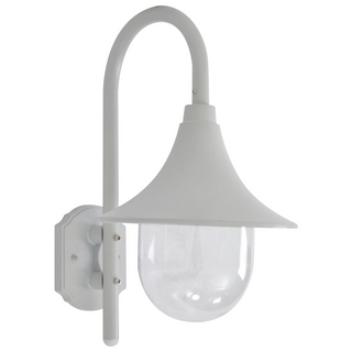 vidaXL Garden Wall Lamp E27 42 cm Aluminium White - Giant Lobelia