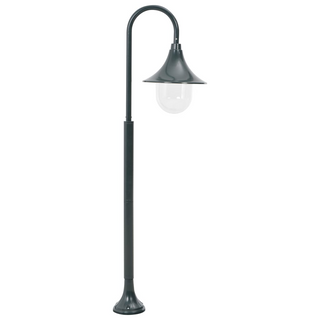 vidaXL Garden Post Light E27 120 cm Aluminium Dark Green - Giant Lobelia