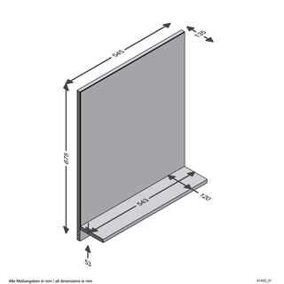 FMD Wall-mounted Mirror with Shelf 54.5x13.5x67.5 cm Artisan Oak - Giant Lobelia