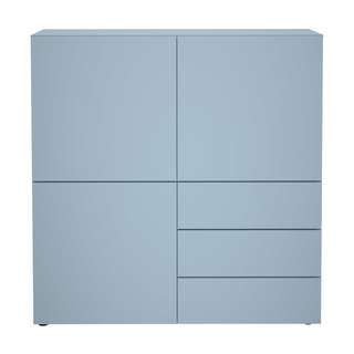 FMD Cabinet with 3 Drawers and 3 Doors 99x31.5x101.2 cm Blue - Giant Lobelia