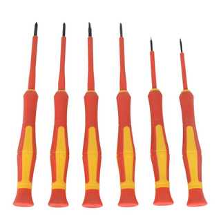 Brüder Mannesmann 6 Piece Precision VDE Screwdriver Set - Giant Lobelia