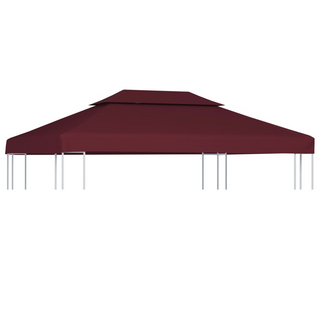 2-Tier Gazebo Top Cover 310 g/m² 4x3 m Bordeaux - Giant Lobelia