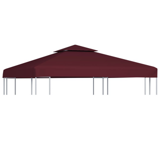 2-Tier Gazebo Top Cover 310 g/m² 3x3 m Bordeaux - Giant Lobelia