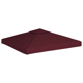 2-Tier Gazebo Top Cover 310 g/m² 3x3 m Bordeaux - Giant Lobelia