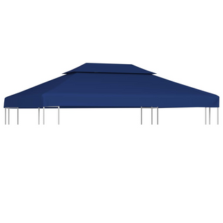 2-Tier Gazebo Top Cover 310 g/m² 4x3 m Blue - Giant Lobelia