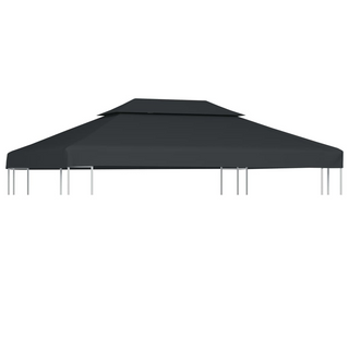 2-Tier Gazebo Top Cover 310 g/m² 4x3 m Anthracite - Giant Lobelia