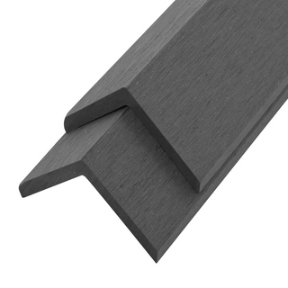 5 pcs Decking Angle Trims WPC 170 cm Grey - Giant Lobelia