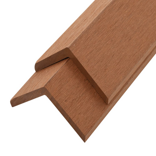 5 pcs Decking Angle Trims WPC 170 cm Light Brown - Giant Lobelia