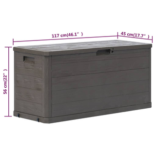 vidaXL Garden Storage Box 280 L Brown - Giant Lobelia