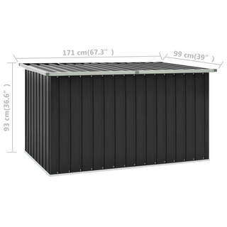 vidaXL Garden Storage Box Anthracite 171x99x93 cm - Giant Lobelia