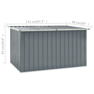 vidaXL Garden Storage Box Grey 171x99x93 cm - Giant Lobelia