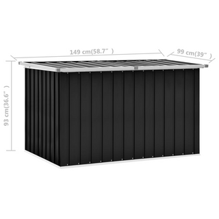 vidaXL Garden Storage Box Anthracite 149x99x93 cm - Giant Lobelia