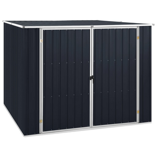 Garden Shed Anthracite 195x198x159 cm Galvanised Steel - Giant Lobelia