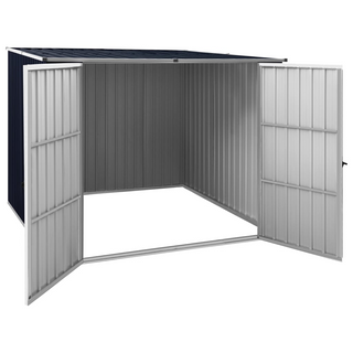 Garden Shed Anthracite 195x198x159 cm Galvanised Steel - Giant Lobelia