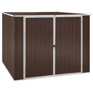 Garden Shed Brown 195x198x159 cm Galvanised Steel - Giant Lobelia