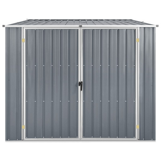 Garden Shed Grey 195x198x159 cm Galvanised Steel - Giant Lobelia