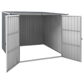 Garden Shed Grey 195x198x159 cm Galvanised Steel - Giant Lobelia