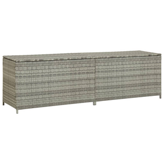 vidaXL Garden Storage Box Poly Rattan 200x50x60 cm Grey - Giant Lobelia