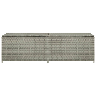 vidaXL Garden Storage Box Poly Rattan 200x50x60 cm Grey - Giant Lobelia