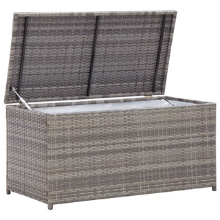 vidaXL Garden Storage Box Poly Rattan 100x50x50 cm Grey - Giant Lobelia