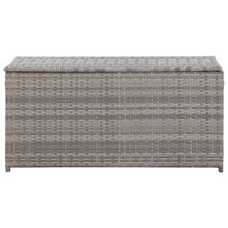 vidaXL Garden Storage Box Poly Rattan 100x50x50 cm Grey - Giant Lobelia