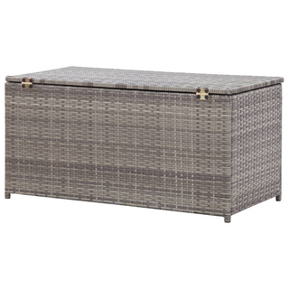 vidaXL Garden Storage Box Poly Rattan 100x50x50 cm Grey - Giant Lobelia