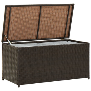 vidaXL Garden Storage Box Poly Rattan 100x50x50 cm Brown - Giant Lobelia