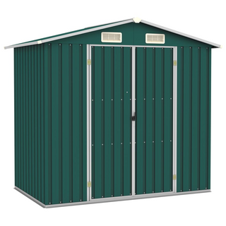 Garden Shed Green 205x129x183 cm Galvanised Steel - Giant Lobelia