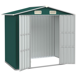 Garden Shed Green 205x129x183 cm Galvanised Steel - Giant Lobelia