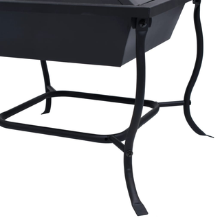 vidaXL Fire Pit Black 42x42x45 cm Steel - Giant Lobelia