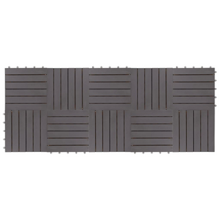 vidaXL Decking Tiles 10 pcs Grey Wash 30x30 cm Solid Acacia Wood - Giant Lobelia