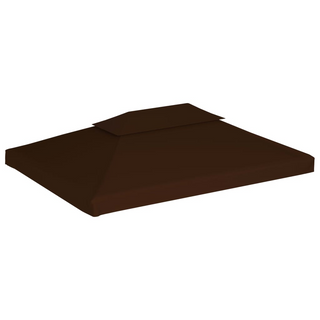 2-Tier Gazebo Top Cover 310 g/m² 4x3 m Brown - Giant Lobelia