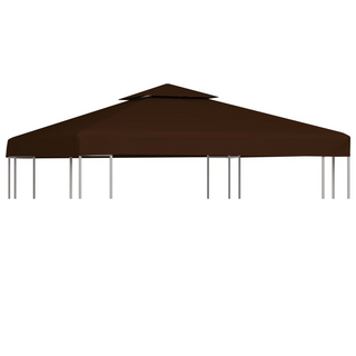 2-Tier Gazebo Top Cover 310 g/m² 3x3 m Brown - Giant Lobelia