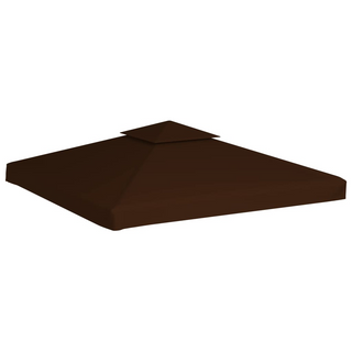 2-Tier Gazebo Top Cover 310 g/m² 3x3 m Brown - Giant Lobelia