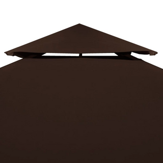 2-Tier Gazebo Top Cover 310 g/m² 3x3 m Brown - Giant Lobelia