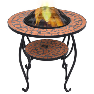 vidaXL Mosaic Fire Pit Table Terracotta 68 cm Ceramic - Giant Lobelia